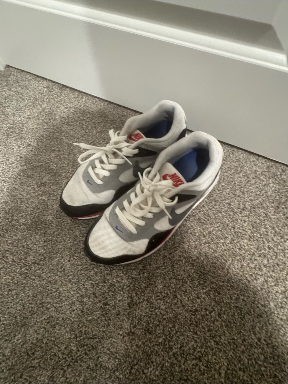 Nike Men’s White, Black, Blue and Red Low-Top Sneakers